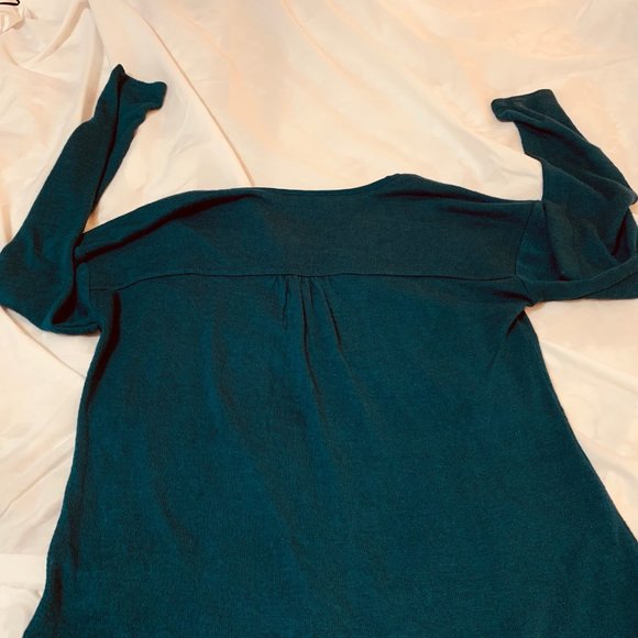 Sanctuary Deep Teal Layered Look Sweater Size S - Picture 6 of 9